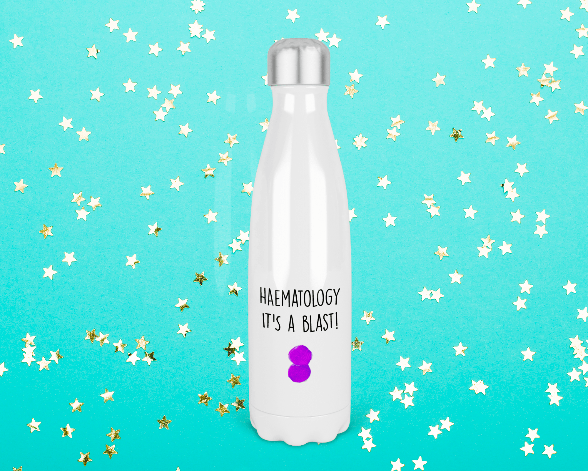 Water bottle for haematologist